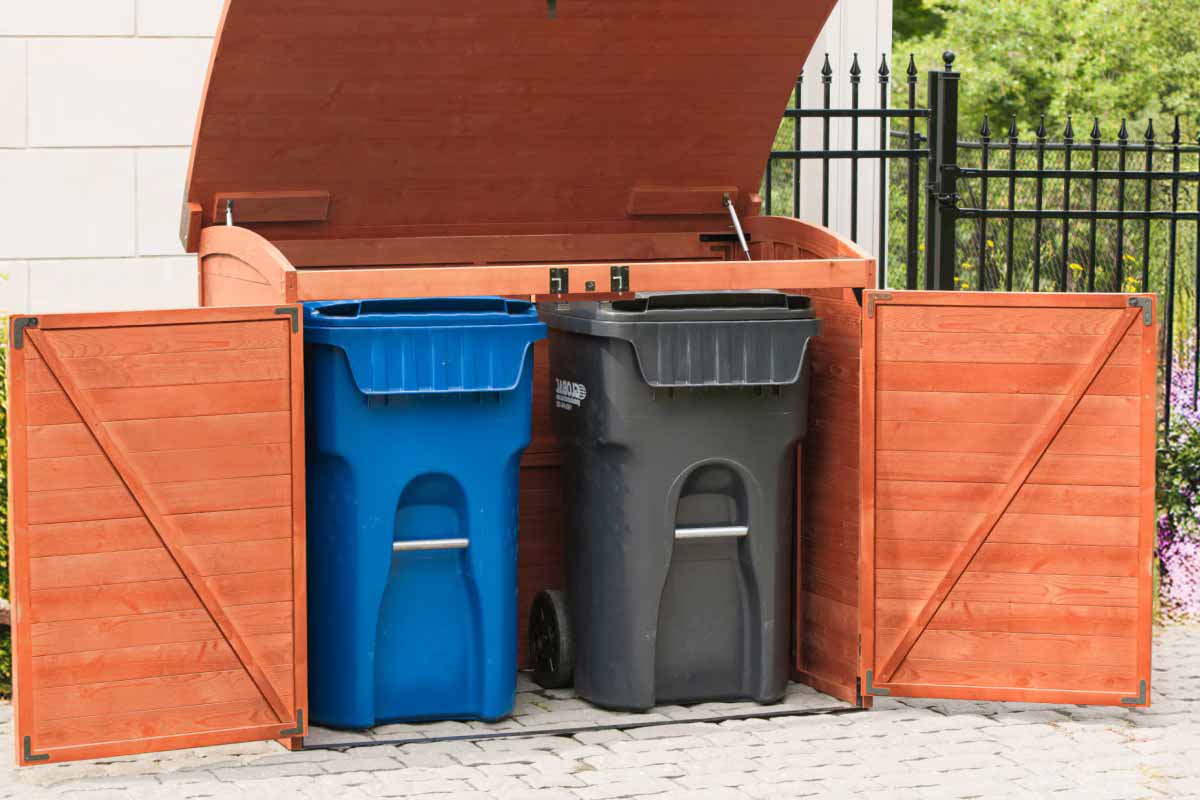 trash cans